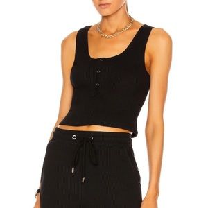 The Range Henley Cropped Tank